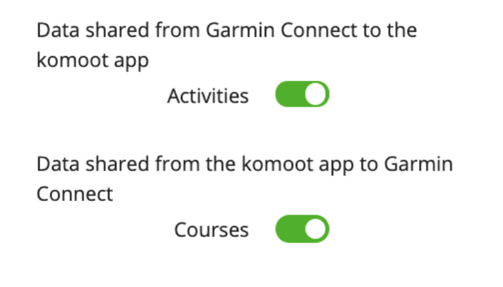 garmin connect export individual activities