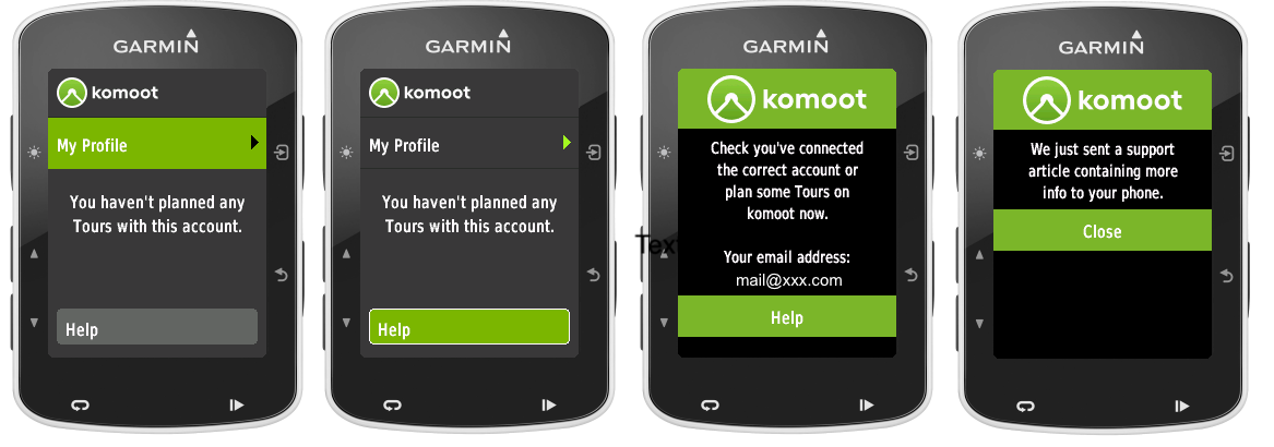 Komoot garmin edge store 520