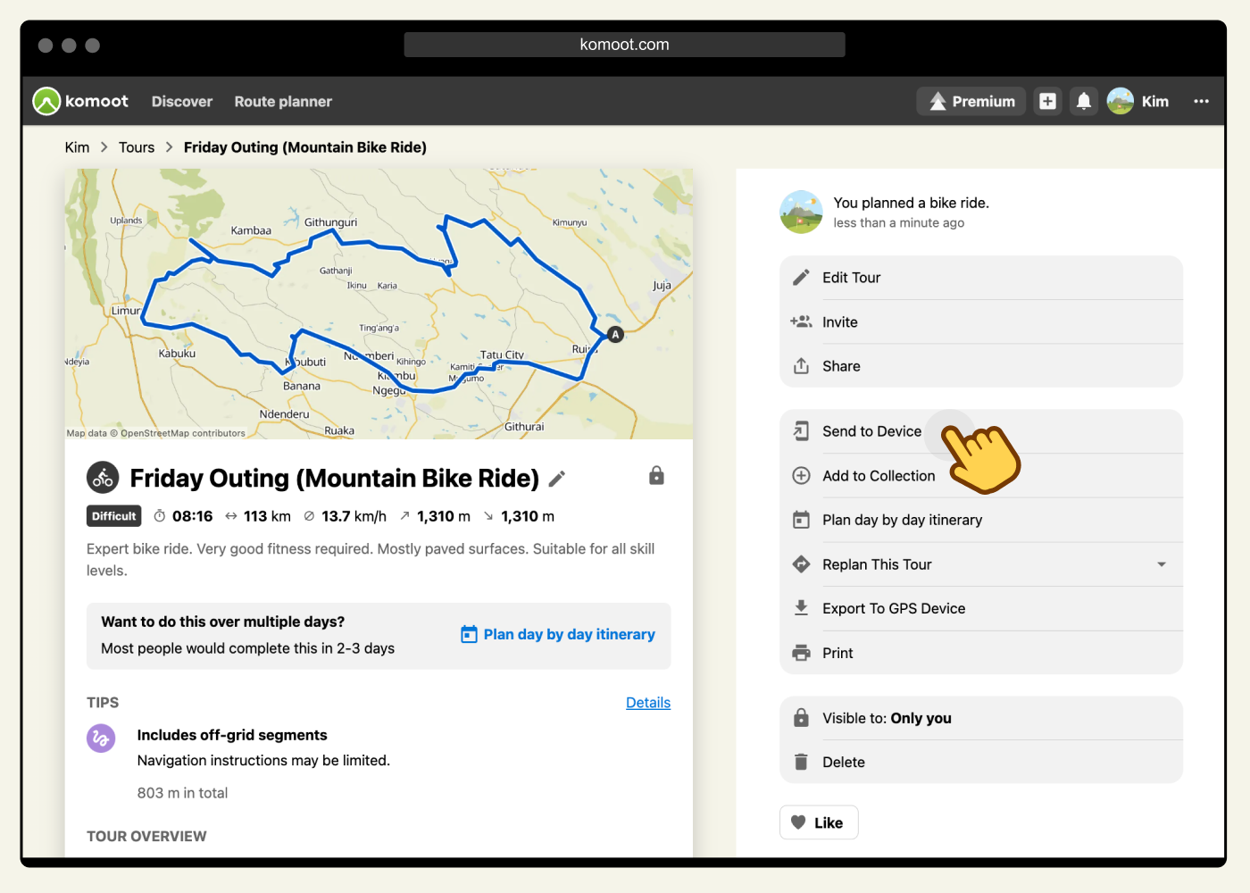 Workflow to efficiently sync komoot tours with Edge Explore 2 : r/Garmin