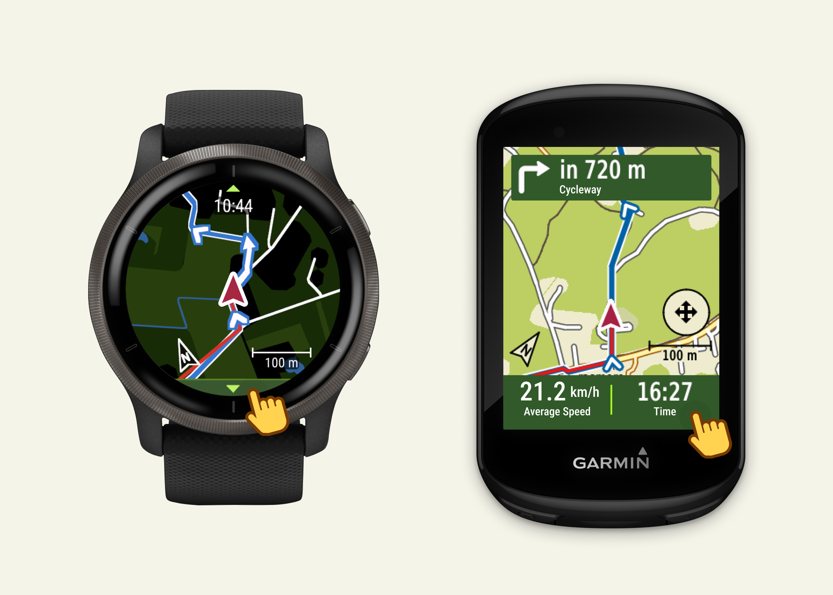 Compteurs GPS vélos et montres Garmin : on peut désormais naviguer avec les  cartes Komoot - Cleanrider